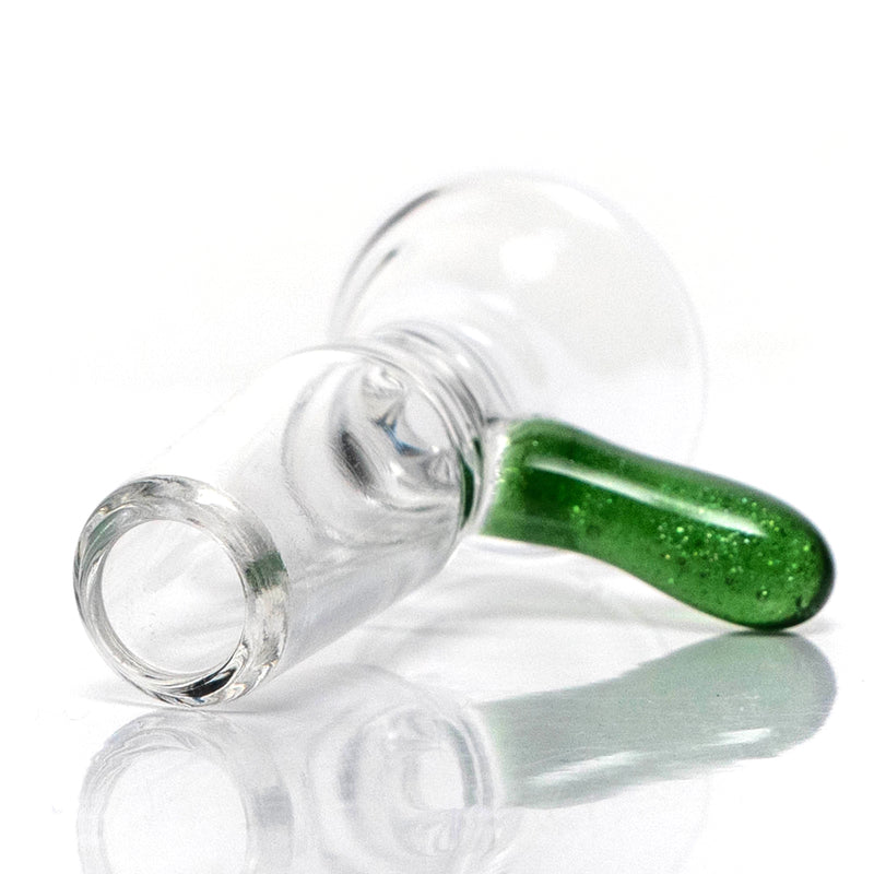 Geos Glass - Mini Hitter - Green Stardust - The Cave