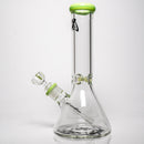 Green Bear - 12" Beaker w/ Milky Green Accents - The Cave