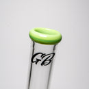 Green Bear - 12" Beaker w/ Milky Green Accents - The Cave