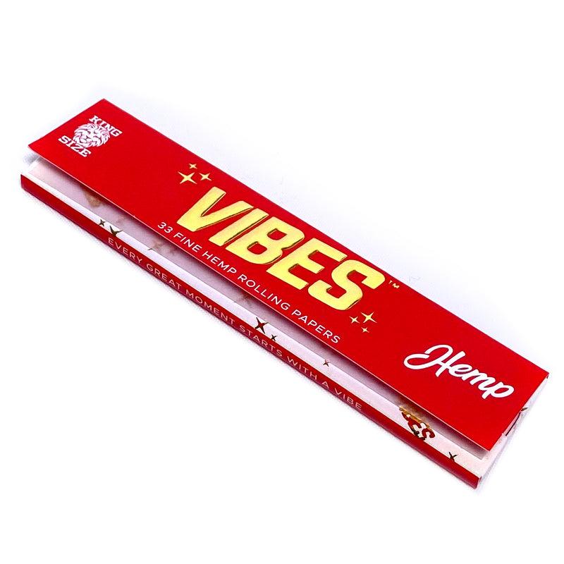 Vibes - King Size Hemp - 33 Paper Booklet - 6 Packs - The Cave