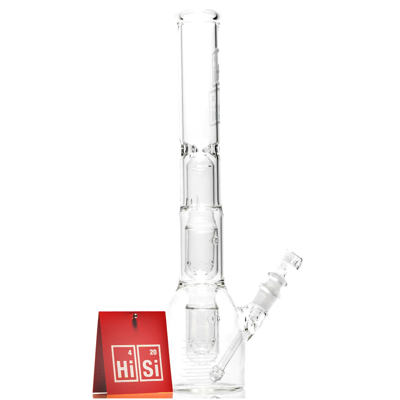 HiSi Glass - 16" Beaker - Jr. Triple U Perc - The Cave