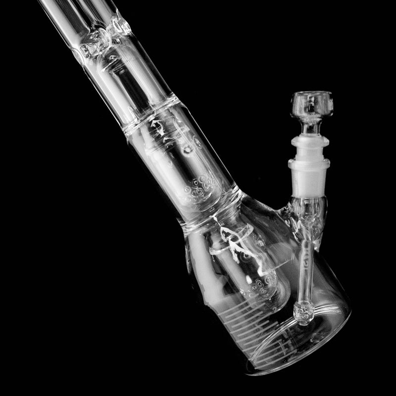 HiSi Glass - 16" Beaker - Jr. Triple U Perc - The Cave