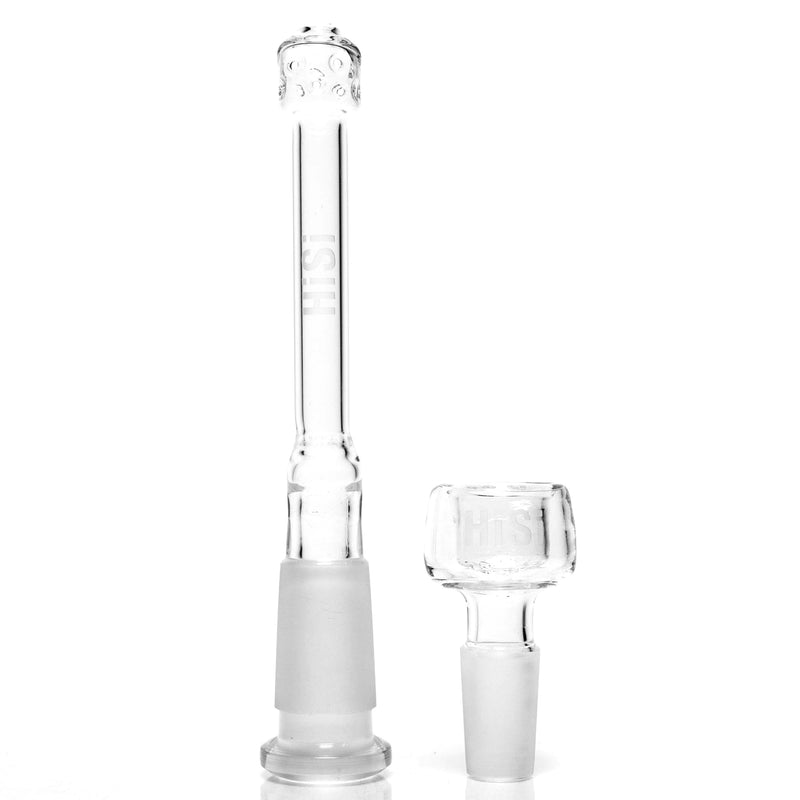 HiSi Glass - 15" Straight Tube - Jr. Double Bell Perc 2.0 - The Cave