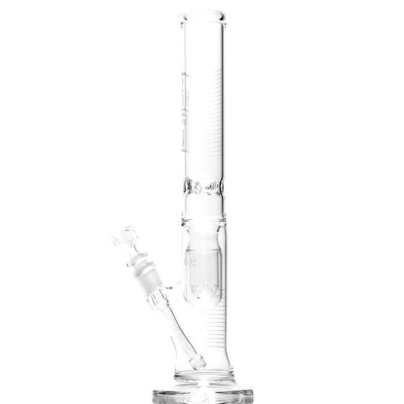 HiSi Glass - 15" Straight Tube - Jr. Double U Perc - The Cave