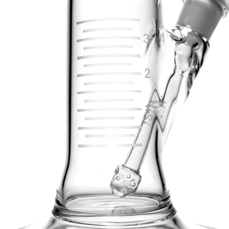 HiSi Glass - 15" Straight Tube - Jr. Double Bell Perc 2.0 - The Cave