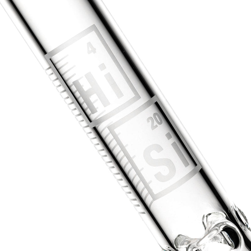 HiSi Glass - 21" Straight Tube - Triple U Perc - The Cave