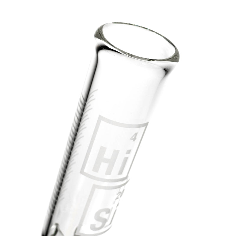 HiSi Glass - 18" Straight Tube - Double Bell Perc 2.0 - The Cave