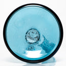 Ill Glass - Custom Mini Beaker - Transparent Blue w/ Rainbow Linework - The Cave