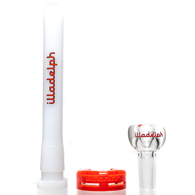 Illadelph - 45mm Beaker - Red & White 5mm - The Cave