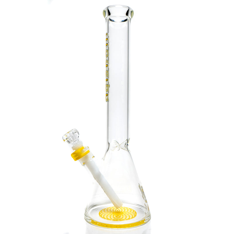 Illadelph - 45mm Beaker - Yellow & White 5mm - The Cave