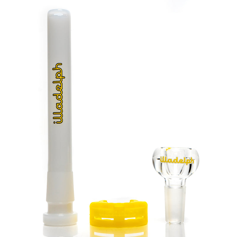 Illadelph - 45mm Beaker - Yellow & White 5mm - The Cave