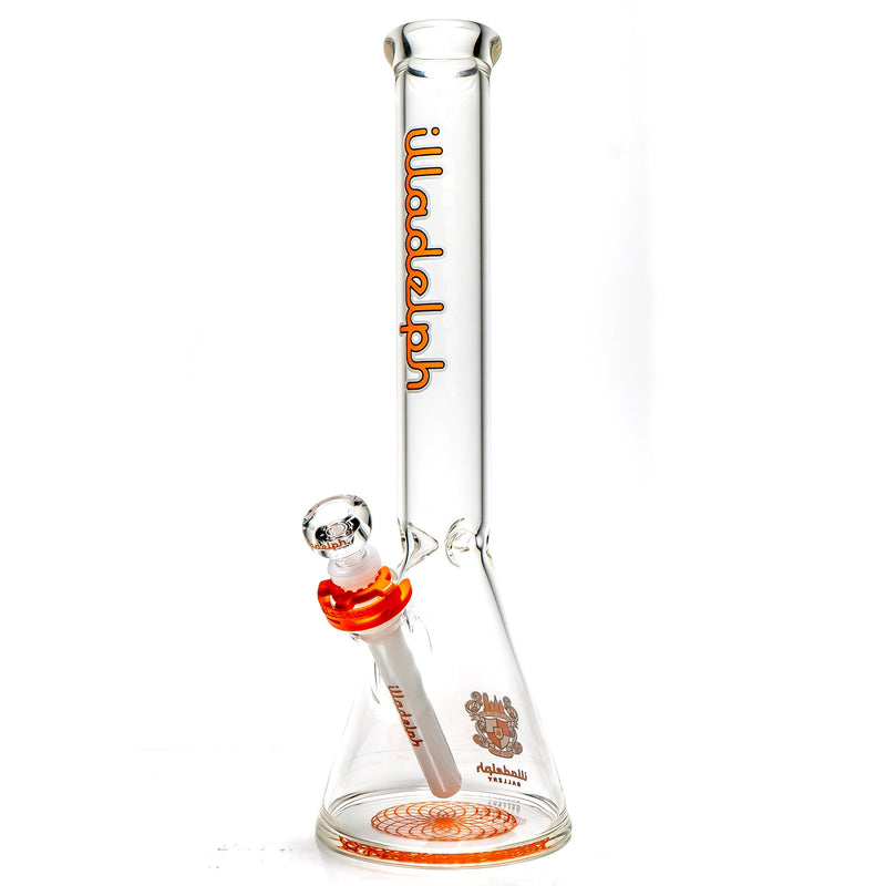 Illadelph - 45mm Beaker - Orange & White 5mm - The Cave