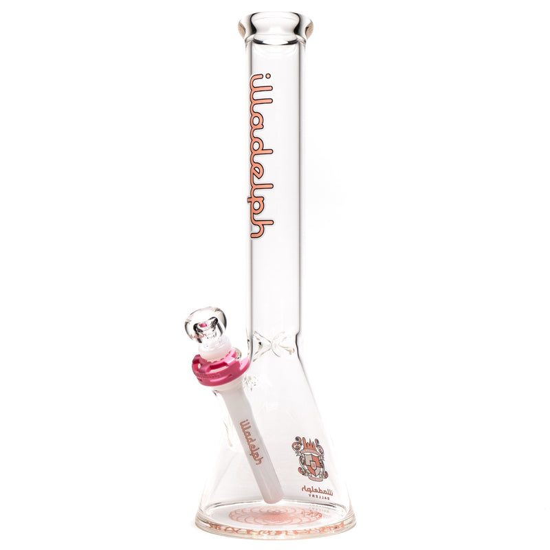 Illadelph - 45mm Beaker - Pink & White 5mm - The Cave