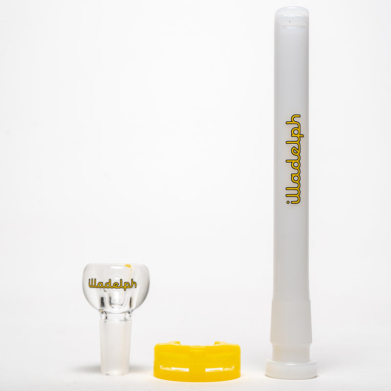 Illadelph - Medium Beaker - Yellow & White Label 5mm - The Cave