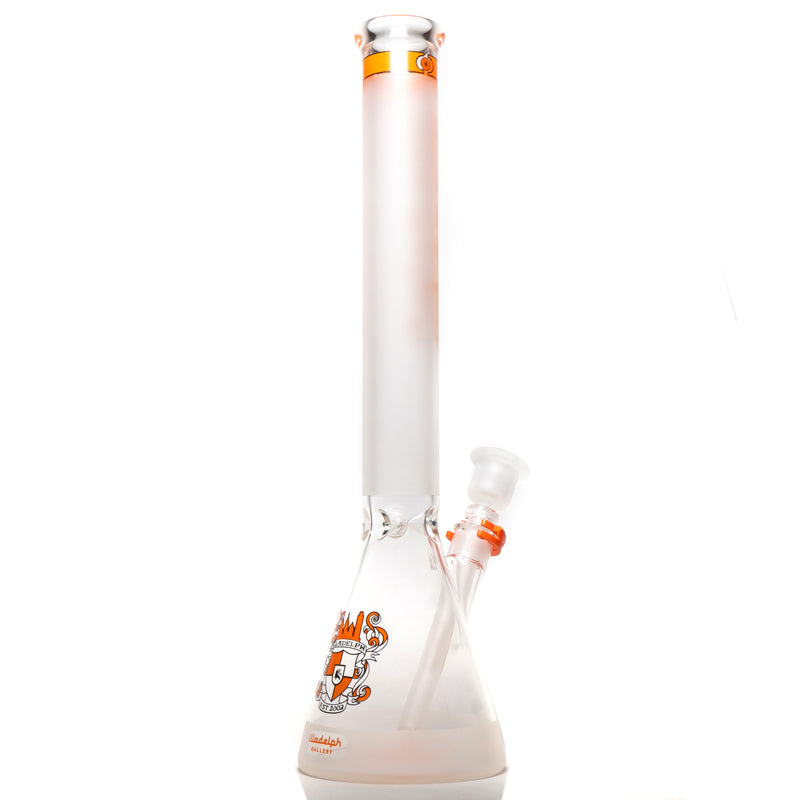 Illadelph - Medium Beaker - Frosted Signature Series - Orange - The Cave