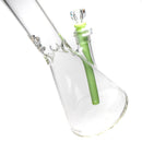 Illadelph - Medium Straight - White on White w/ Milky Green Downstem 5mm - The Cave
