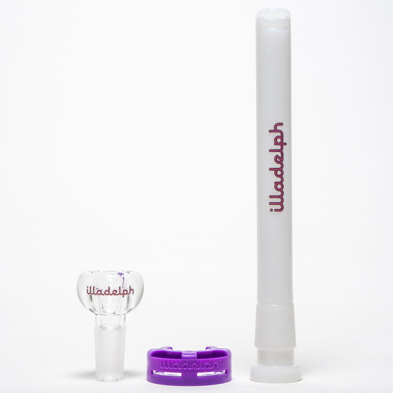 Illadelph - Tall Beaker - Purple & White 5mm - The Cave