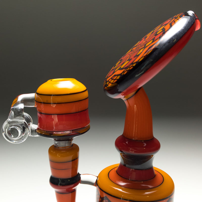 Jred - Fire Hatchet Encalmo Bubbler - The Cave