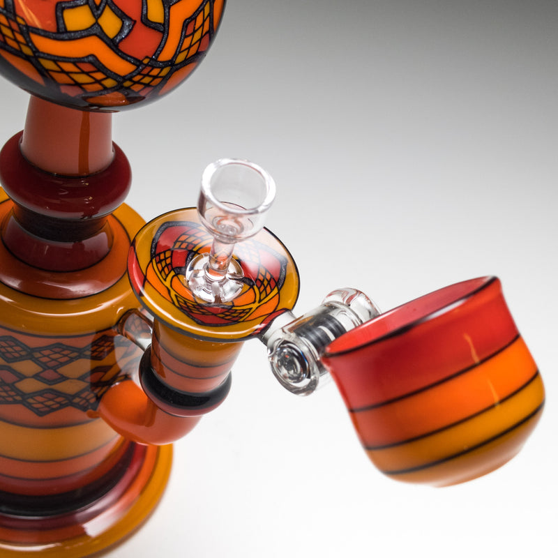 Jred - Fire Hatchet Encalmo Bubbler - The Cave