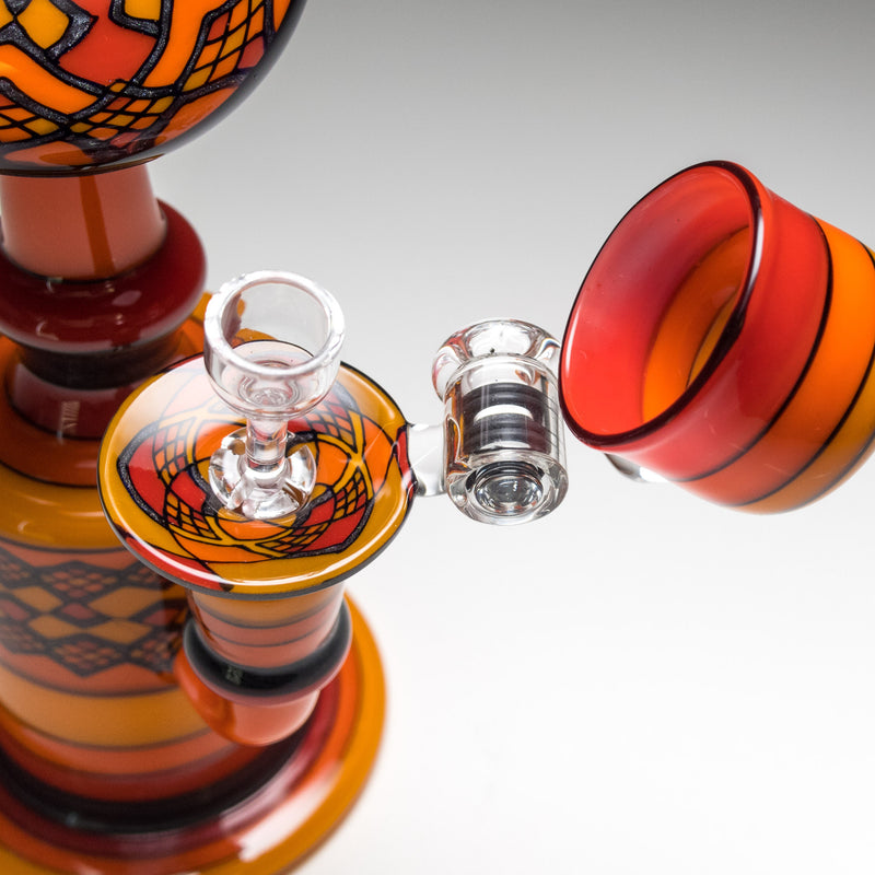 Jred - Fire Hatchet Encalmo Bubbler - The Cave