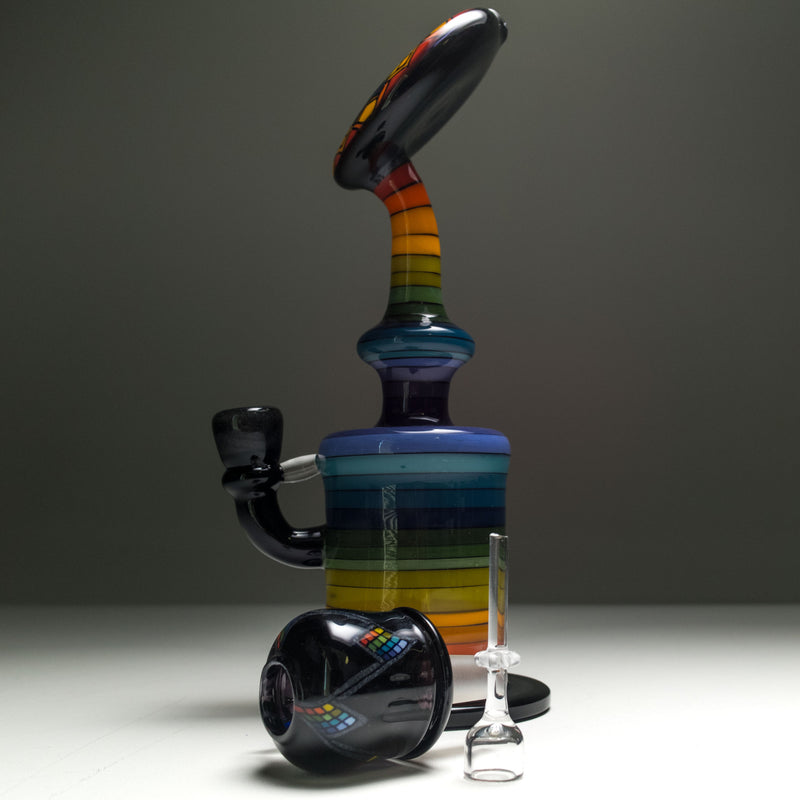 Jred - Rainbow Hatchet Encalmo Bubbler - The Cave