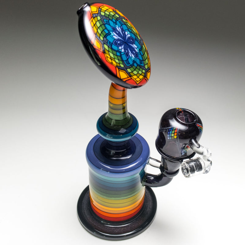 Jred - Rainbow Hatchet Encalmo Bubbler - The Cave