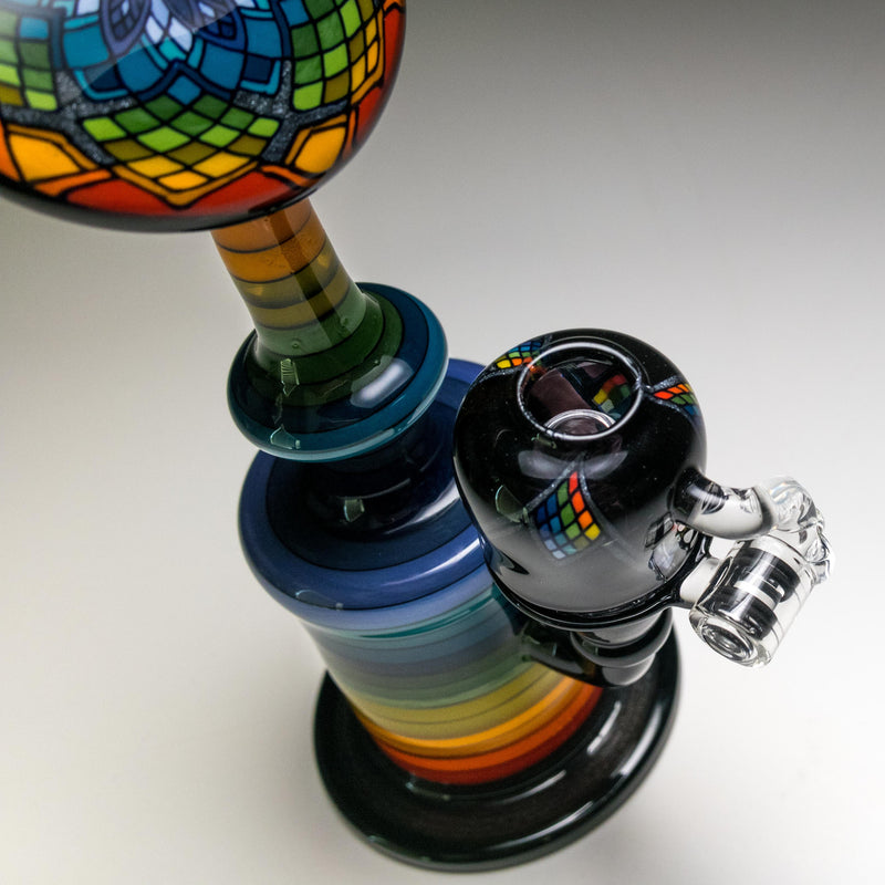 Jred - Rainbow Hatchet Encalmo Bubbler - The Cave