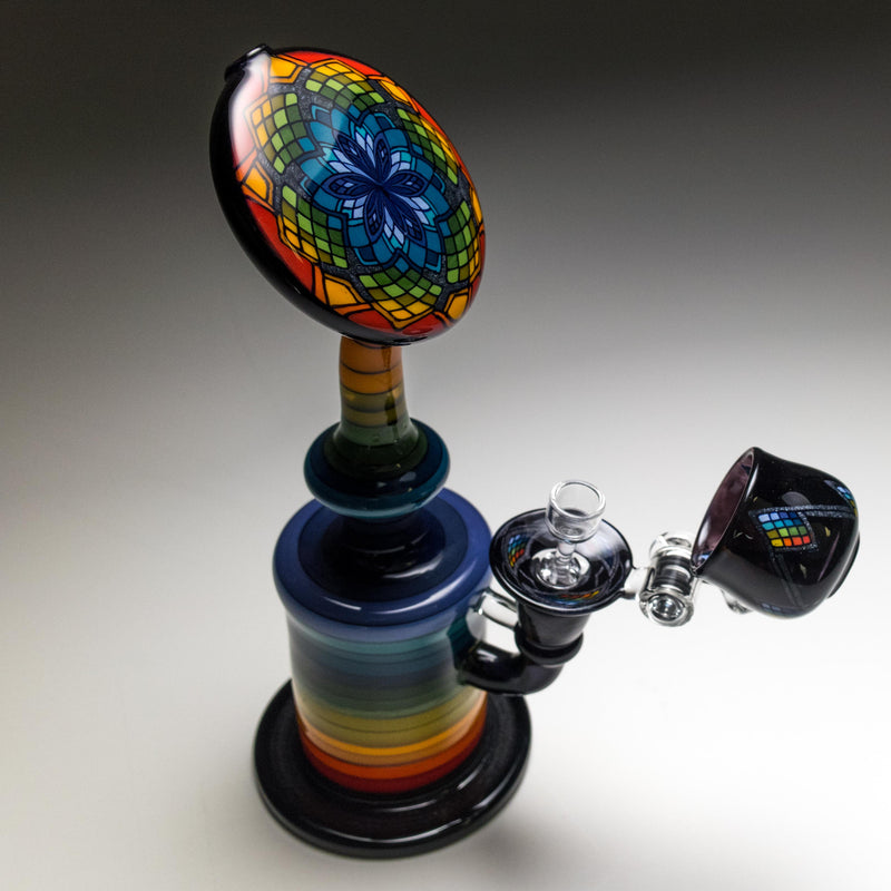 Jred - Rainbow Hatchet Encalmo Bubbler - The Cave