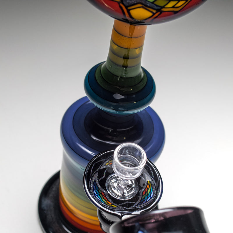 Jred - Rainbow Hatchet Encalmo Bubbler - The Cave