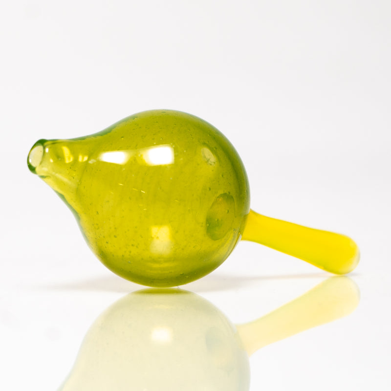 K2 Glass - Bubble Cap - Large - Lime Drop w/ Lemon Drop - The Cave