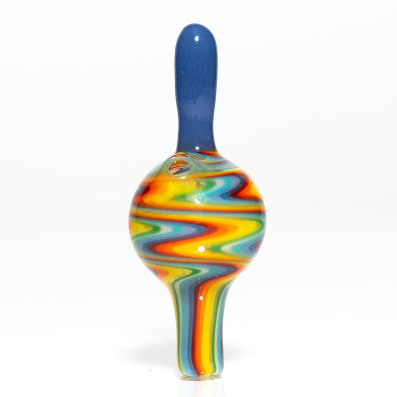 K2 Glass - Bubble Cap - Medium - Rainbow Wag w/ CFL Pastel Potion - The Cave