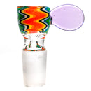 K2 Glass - Worked Snap Slide - 14mm - Fire & Earth Wag w/ CFL Potion Handle