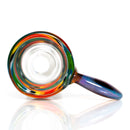 K2 Glass - Worked Snap Slide - 14mm - Fire & Earth Wag w/ Amber Purple Handle