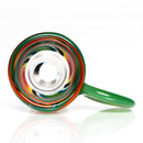 K2 Glass - Worked Snap Slide - 14mm - Fire & Earth Swirl w/ Jade Handle - The Cave