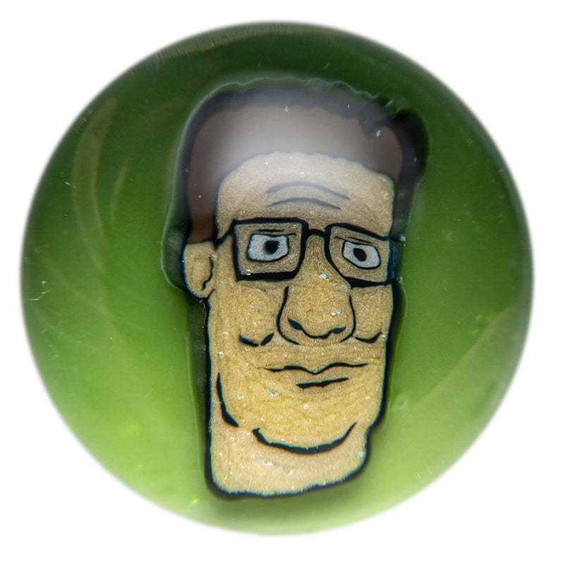 Keys Glass - Slurper Marble - Hank Hill - Green - The Cave