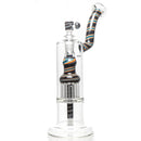 Leisure - Diffy 13 Arm Double Bubbler - Sparkle Black w/ Fire & Ice - The Cave