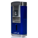 Lotus Torch - Duke L6030 - Triple Pinpoint Torch Lighter & Cutter - Blue & Chrome - The Cave
