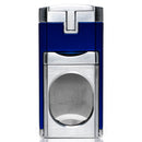 Lotus Torch - Duke L6030 - Triple Pinpoint Torch Lighter & Cutter - Blue & Chrome - The Cave