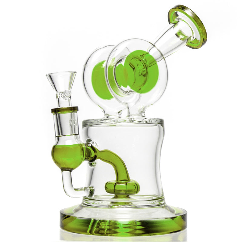 Shooters - Dual Disk Bubbler - Green Accents - The Cave