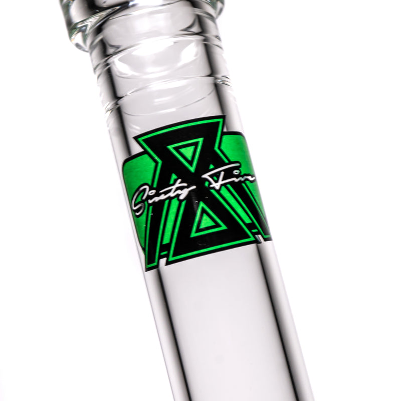 Moltn Glass - Sixty Five - Double Can Perc - Green Sig. - The Cave