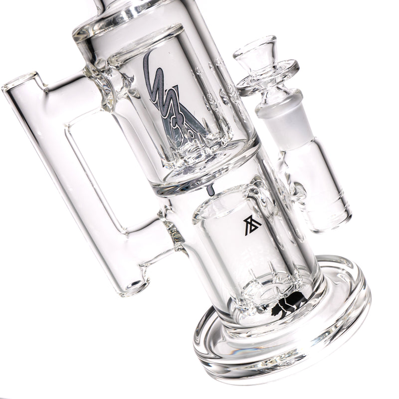 Moltn Glass - Fifty Bubbler - Double Can Perc - Purple Sig. Logo - The Cave