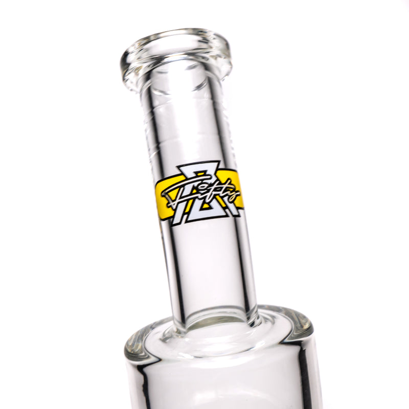 Moltn Glass - Fifty Bubbler - Double GÿZR Perc - Yellow Sig. Logo - The Cave