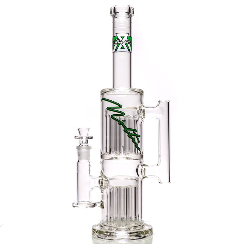 Moltn Glass - Eighty - Double Tree Perc - Green Sig. - The Cave