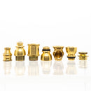 Metal Pipe - Mini - Double Chamber - Brass - The Cave