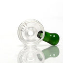 US Tubes - 13" Beaker 50x9 - White & Brown Vertical Label w/ Amber Joint - The Cave