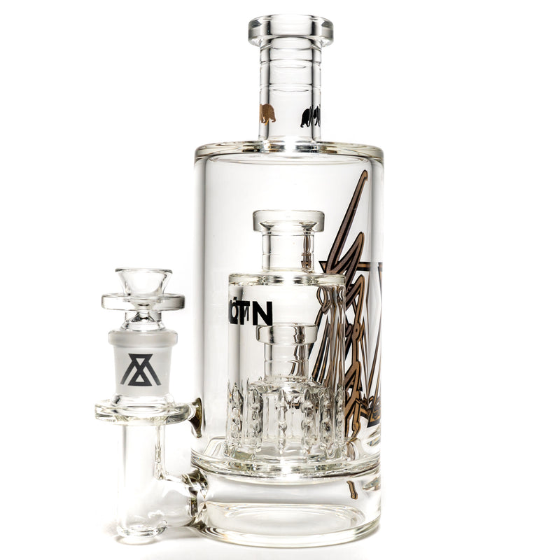 Moltn Glass - Eighty Bottle - Short - Triple Bottle Perc - Gold Signature Label - The Cave