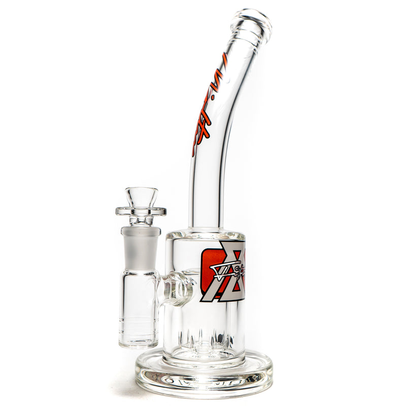 Moltn Glass - Fifty Bubbler - Short - Can Perc - Red Signature Label - The Cave