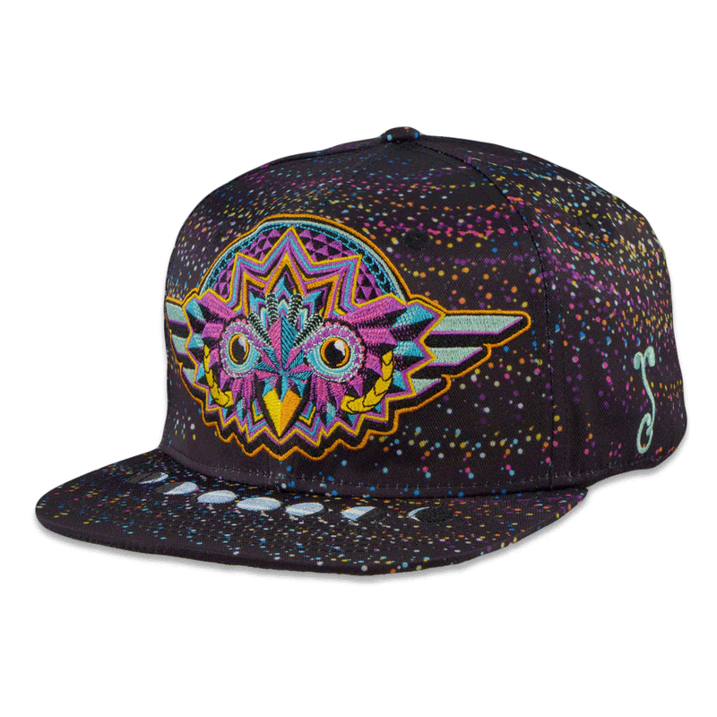 Grassroots - Night Owl Rainbow Vortex Snapback Hat - Small/Medium - The Cave