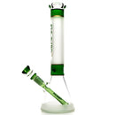 Phoenix Star - 12" Sandblasted Band Beaker - Green & Gold - The Cave