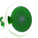 Phoenix Star - 12" Sandblasted Band Beaker - Green & Gold - The Cave